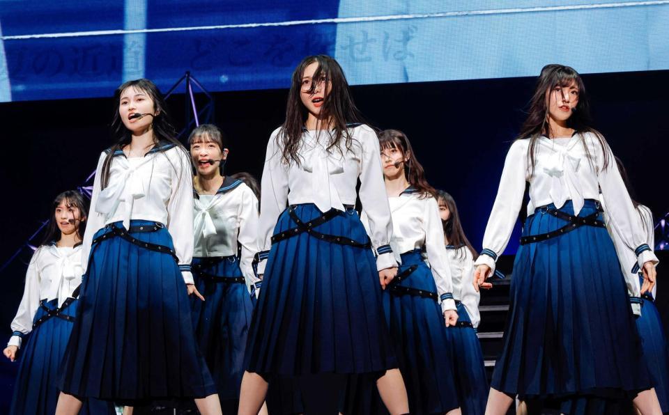 　「おもてなし会」を行った櫻坂４６・３期生©上山陽介