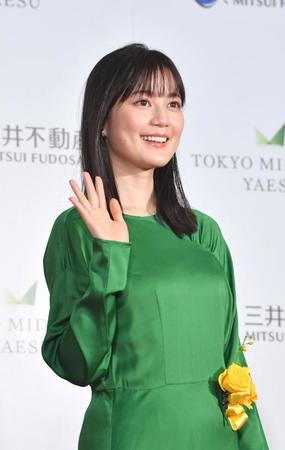 　「東京ミッドタウン八重洲」のグランドオープンセレモニーに登場した生田絵梨花（撮影・佐々木彰尚）