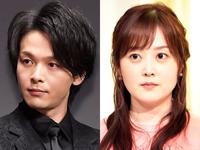 　中村倫也（左）と水卜麻美アナウンサー