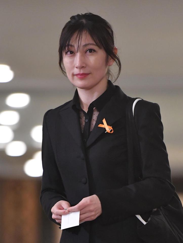 　お別れの会に参列した熊田曜子（撮影・出月俊成）