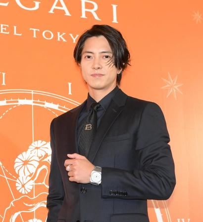 「ブルガリ　ホテル　東京」オープニングパーティに登場した山下智久（撮影・堀内翔）