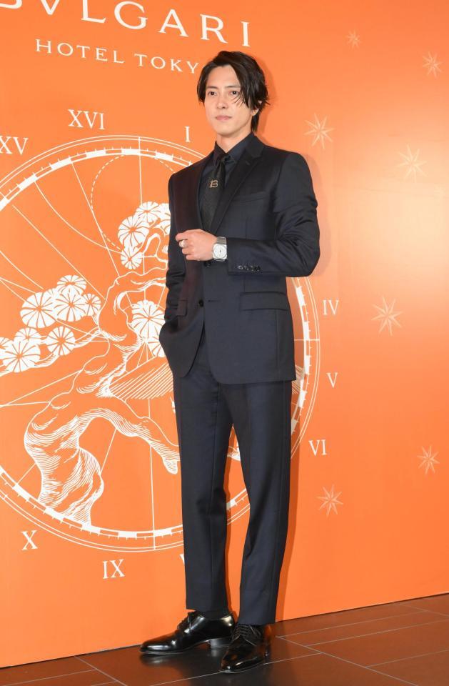 「ブルガリ　ホテル　東京」オープニングパーティに登場した山下智久（撮影・堀内翔）
