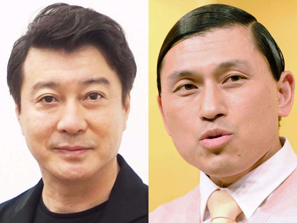 　加藤浩次（左）とオードリー・春日俊彰