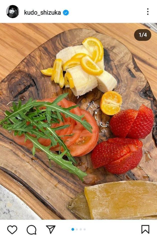　工藤静香のインスタグラム＠ｋｕｄｏ＿ｓｈｉｚｕｋａより