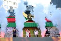 　たけし城から登場する（左から）木村昴、谷隼人、バナナマン・設楽統と日村勇紀