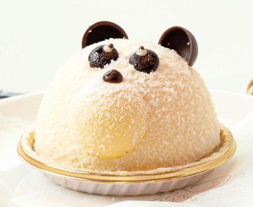 　藤井竜王の午後のおやつ「ホワイトチョコムースのケーキ（パンダ）」（日本将棋連盟提供） 