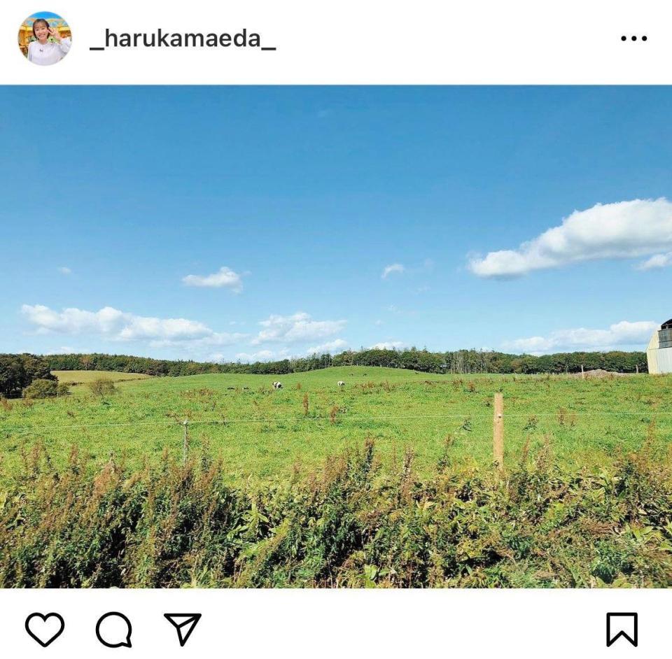 　「声の不調」を伝えた前田春香アナのインスタグラム＠＿ｈａｒｕｋａｍａｅｄａ＿より