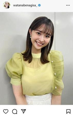 　渡邊渚アナのインスタグラム＠ｗａｔａｎａｂｅｎａｇｉｓａ＿から