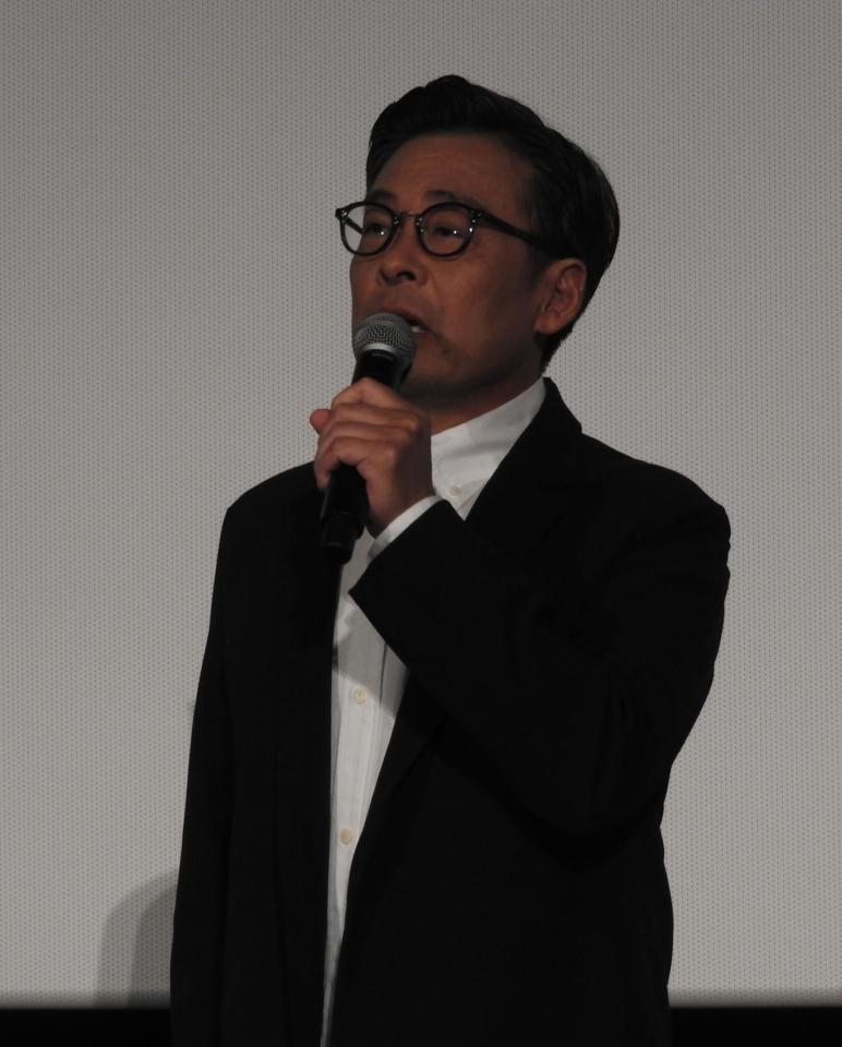 　映画「波紋」初日舞台あいさつに出席し、撮影を振り返る光石研