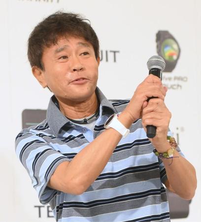 　テクタイト株式会社「ＳｈｏｔＮａｖｉ新製品＆新ＣＭ」記者発表会に出席したダウンタウンの浜田雅功（撮影・堀内翔）