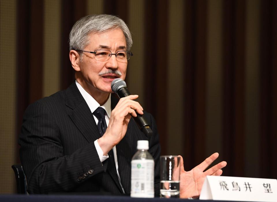 　再発防止チームとして会見する精神科医の飛鳥井望氏（撮影・園田高夫）