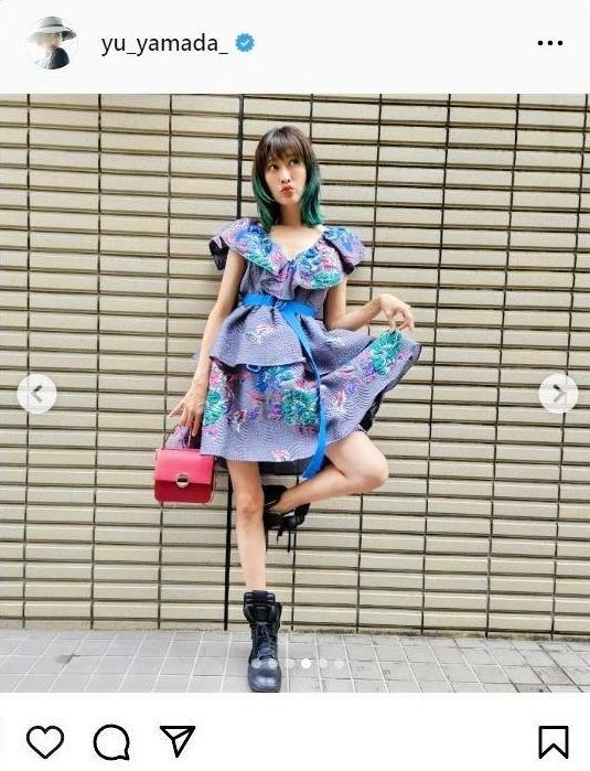 美品】山田優さん〈ミハラヤスヒロ〉レイヤー プリーツスカート｜スカート