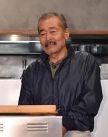 　映画「高野豆腐店の春」の完成報告会に登場した藤竜也（撮影・佐々木彰尚）