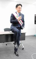 　趣味の靴磨きの成果を披露するＡＢＣ・小櫃裕太郎アナウンサー