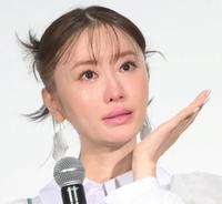 感極まって涙を流す松本まりか＝ＴＯＨＯシネマズ六本木（撮影・堀内翔）