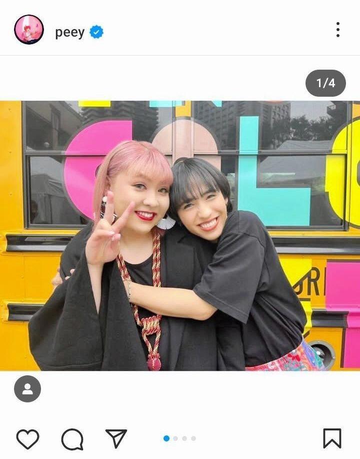 　ぺえのインスタグラム＠ｐｅｅｙより。誕生日前日の昨年４月２１日にｒｙｕｃｈｅｌｌとの２ショットを投稿