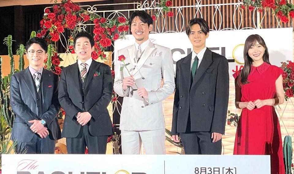 　（左から）藤森慎吾、今田耕司、長谷川惠一、片寄涼太、指原莉乃