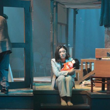 　公開通し稽古を行った原幹恵