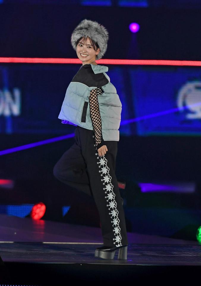 　Ｒａｋｕｔｅｎ　ＧｉｒｌｓＡＷＡＲＤ２０２３Ａ／Ｗに登場した兒玉遥（撮影・三好信也）