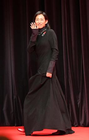 　イベントに登場した木村多江＝有楽町朝日ホール（撮影・三好信也）