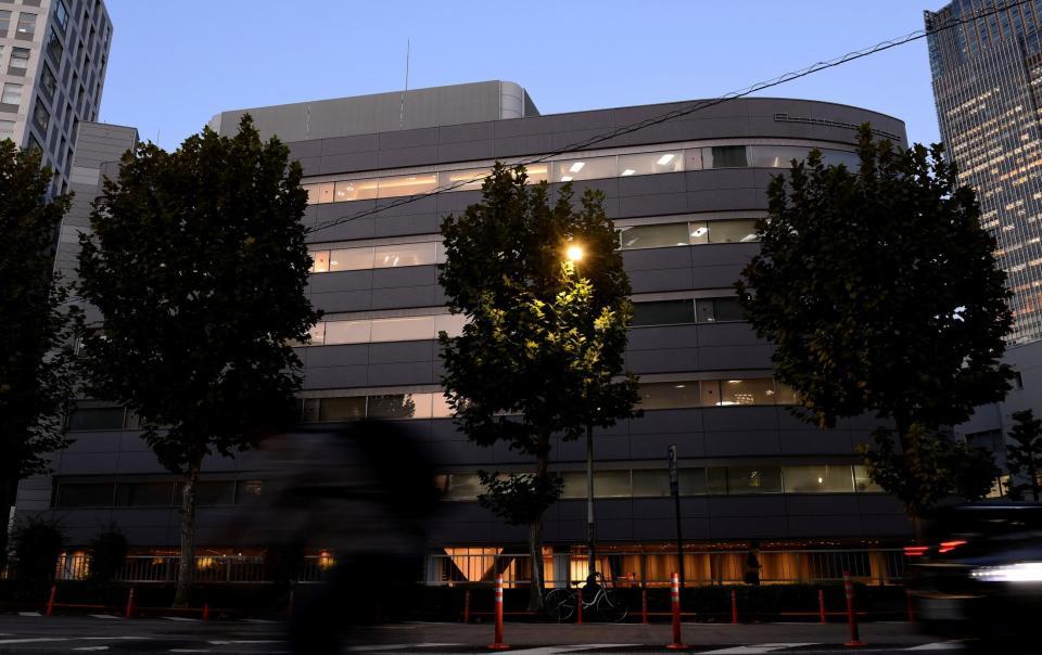 　「ジャニーズ事務所」から社名変更されたＳＭＩＬＥ-ＵＰ．本社＝１７日午後、東京都港区乃木坂（撮影・伊藤笙子）