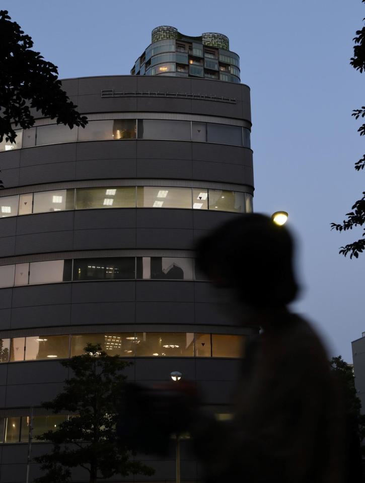 　「ジャニーズ事務所」から社名変更されたＳＭＩＬＥ-ＵＰ．本社＝１７日午後、東京都港区乃木坂（撮影・伊藤笙子）