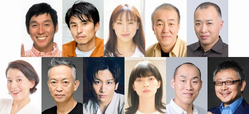 　「ＩＭＭ　ＴＨＥＡＴＥＲ」こけら落とし公演に主演する明石家さんま（左上）と共演者たち