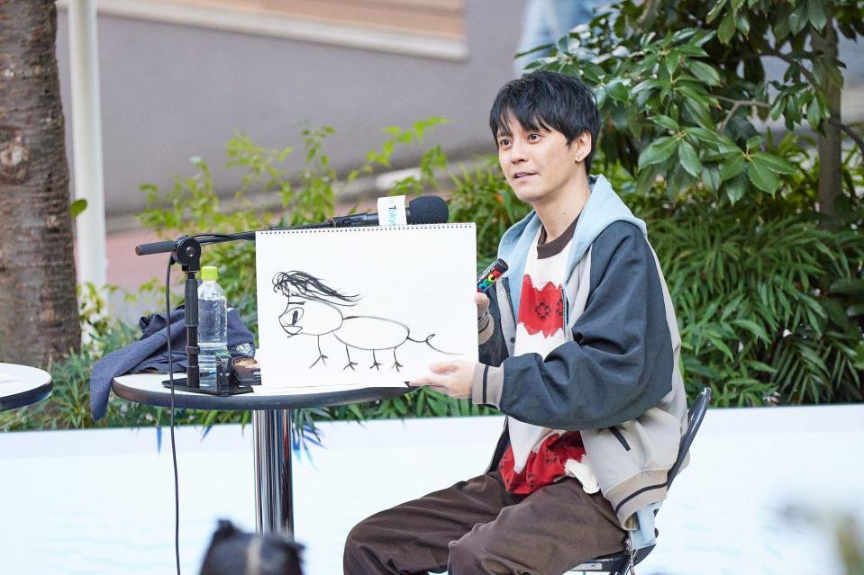 　「ＴＯＫＹＯ　ＦＭ　リスナー感謝祭　ｉｎ　渋谷音楽祭２０２３」内で「渋谷すばるのスバラＤｅｅ」の公開収録を行い鶏を描いた渋谷すばる