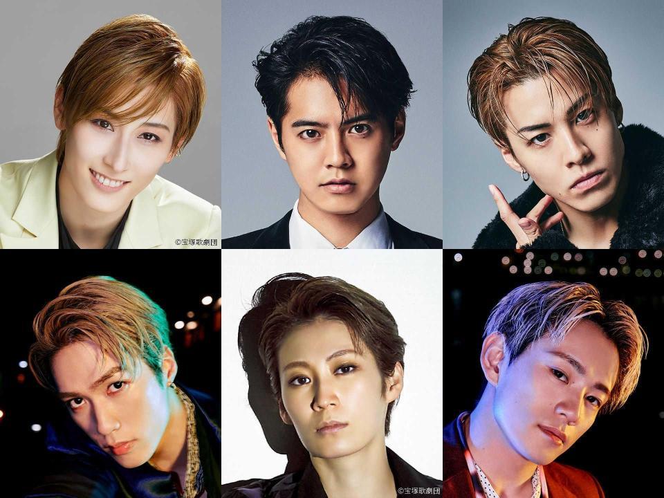 　「ＨｉＧＨ＆ＬＯＷ　ＴＨＥ　戦国」に出演する（上段左から）水美舞斗、片寄涼太、ＲＩＫＵ、（下段同）藤原樹、瀬央ゆりあ、浦川翔平