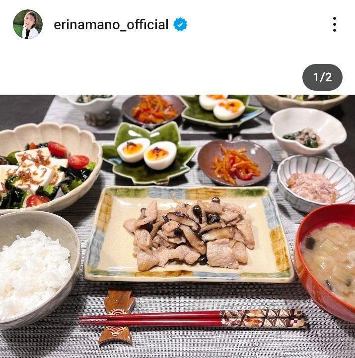 　スペイン時代にもこの豪華和食を手作り！和食真野恵里菜のインスタグラム＠ｅｒｉｎａｍａｎｏ＿ｏｆｆｉｃｉａｌより