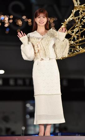 　東京スカイツリーの点灯式に出席した生見愛瑠（撮影・出月俊成）