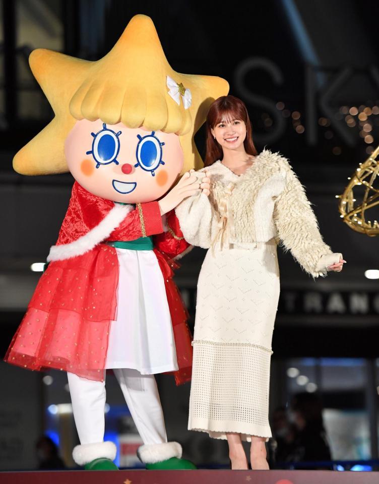 　東京スカイツリーの点灯式に出席した生見愛瑠（撮影・出月俊成）