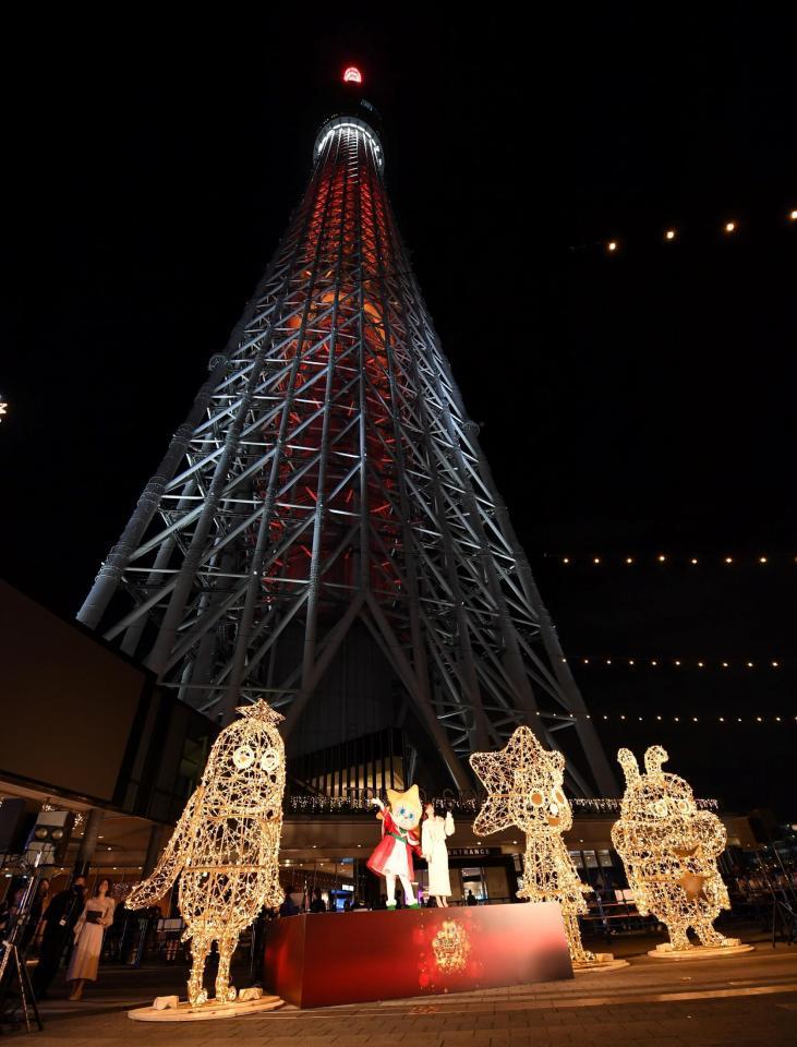 　東京スカイツリーの点灯式に出席した生見愛瑠（撮影・出月俊成）