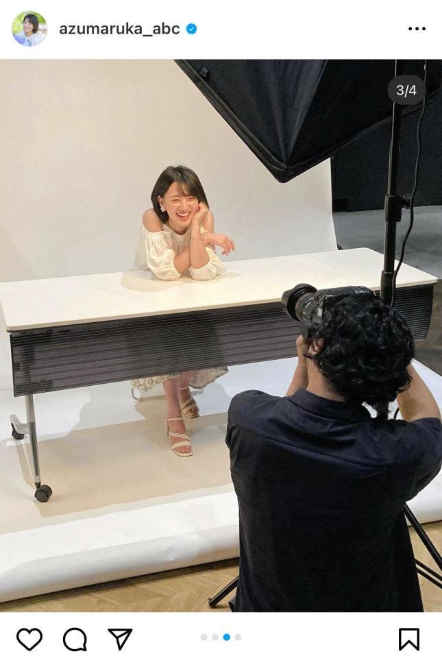 　東留伽アナウンサーのインスタグラム＠ａｚｕｍａｒｕｋａ＿ａｂｃより