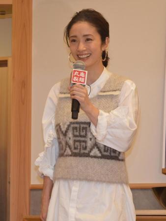 イベントに出席した上戸彩＝東京・立川