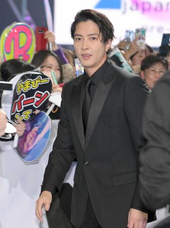 　「ＭＴＶ　ＶＭＡＪ２０２３　Ｐｒｅ-Ｓｈｏｗ」に登場した山下智久＝横浜・ぴあアリーナＭＭ（撮影・伊藤笙子）