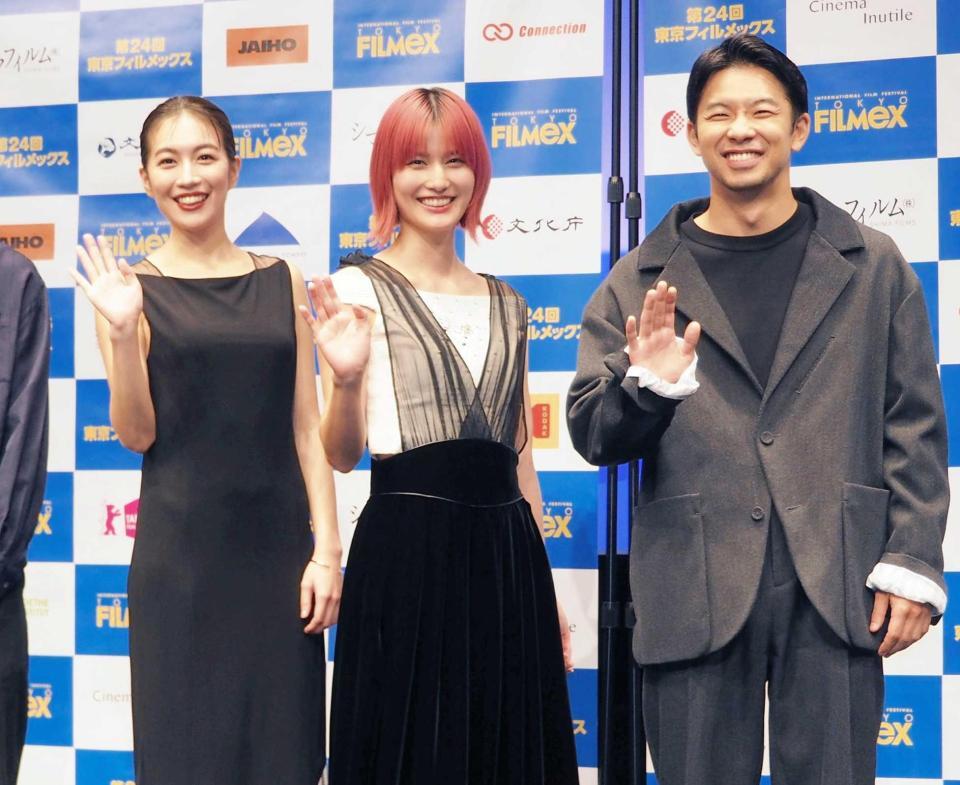 　（左から）木竜麻生、橋本愛、仲野太賀