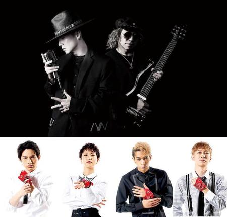 　（上段左から）屋良朝幸、ｍ．ｃ．Ａ・Ｔ、（下段同）浜中文一、いつか、草間リチャード敬太、ＤＪ　ＵーＩＣＨＩ