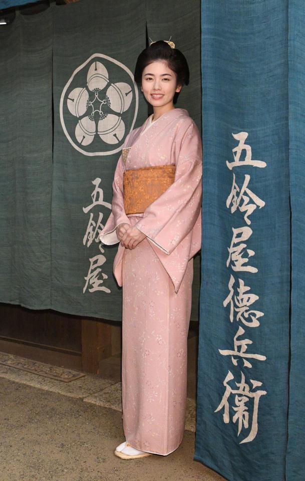 　ＢＳ時代劇「あきない世傳　金と銀」に出演する小芝風花（撮影・佐々木彰尚）