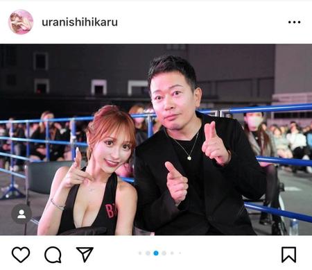 　「Ｂｒｅａｋｉｎｇ　Ｄｏｗｎ１０」出演を報告した浦西ひかるのインスタグラム＠ｕｒａｎｉｓｈｉｈｉｋａｒｕより