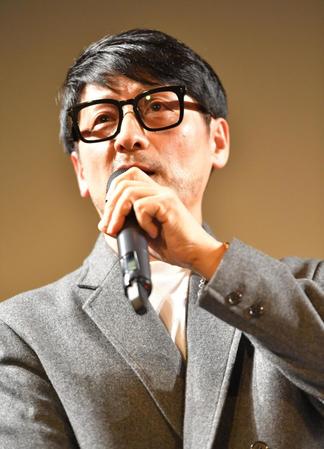 　イベントで話す松尾潔氏（撮影・西岡正）