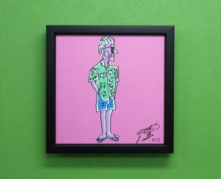 　三村マサカズのアート作品「姿勢いい風おじさん」