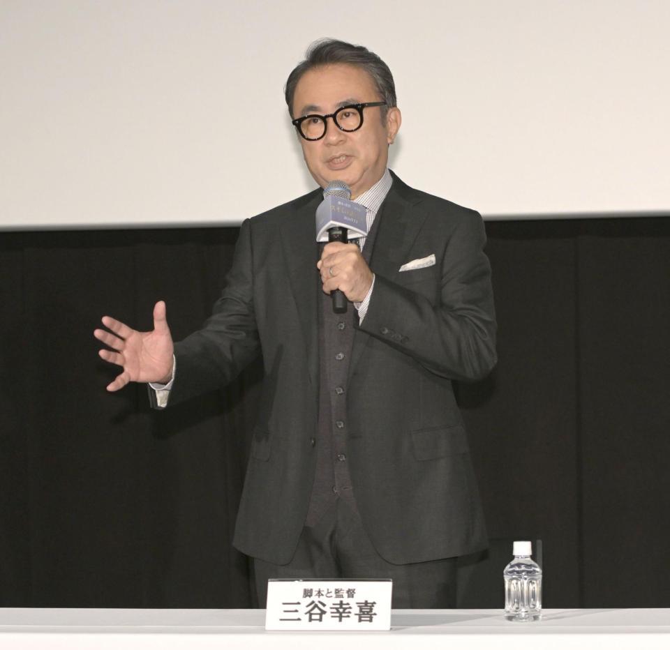 　新作映画について語る三谷幸喜監督（撮影・金田祐二）