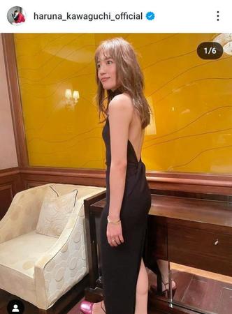 「痩せた？」「美しすぎる」川口春奈 大胆背中で反響の美ドレスのブランド明かす/芸能/デイリースポーツ online