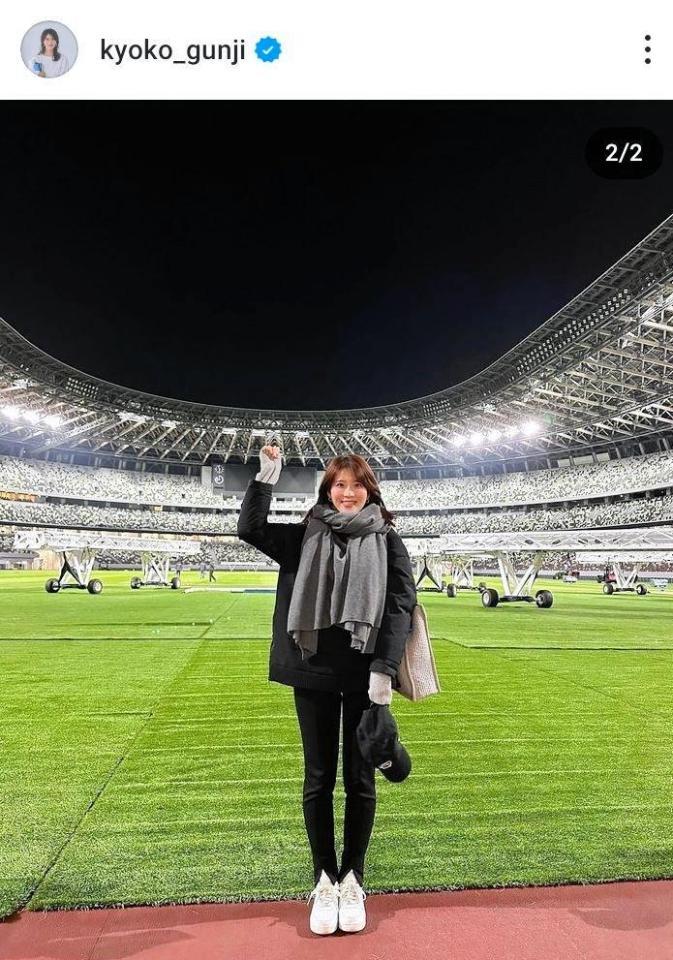 　郡司恭子アナのインスタグラム＠ｋｙｏｋｏ＿ｇｕｎｊｉより