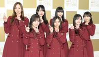 　第７４回紅白歌合戦に出場する（前列左から）乃木坂４６の山下美月、井上和、久保史緒里（後列左から）梅澤美波、賀喜遥香、遠藤さくら、与田祐希（撮影・堀内翔）