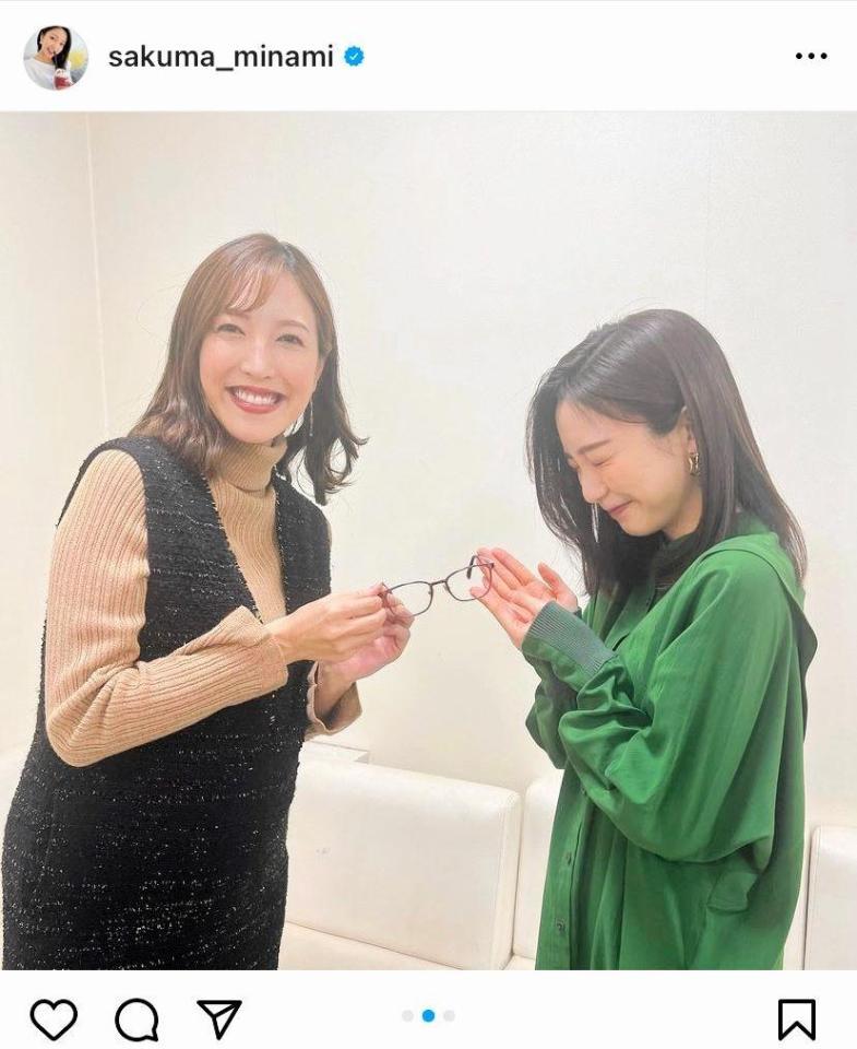 　佐久間みなみアナウンサーのインスタグラム＠ｓａｋｕｍａ＿ｍｉｎａｍｉから