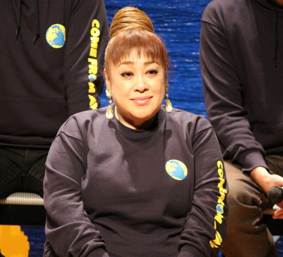 　制作発表会見に出席した森公美子