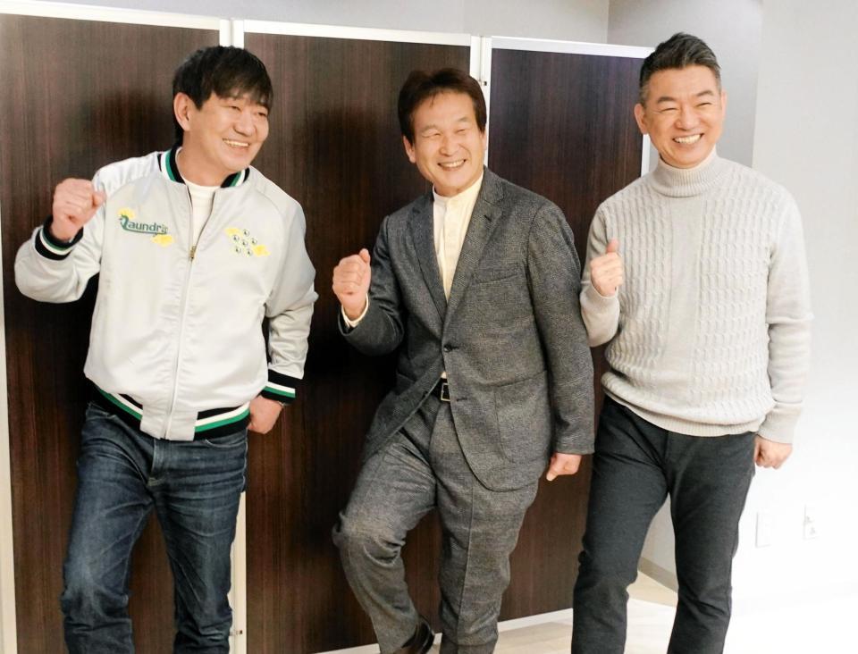 　（左から）黒田有、辛坊治郎氏、橋下徹氏