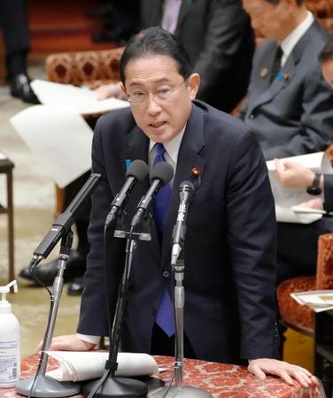 　衆院予算委で答弁する岸田首相